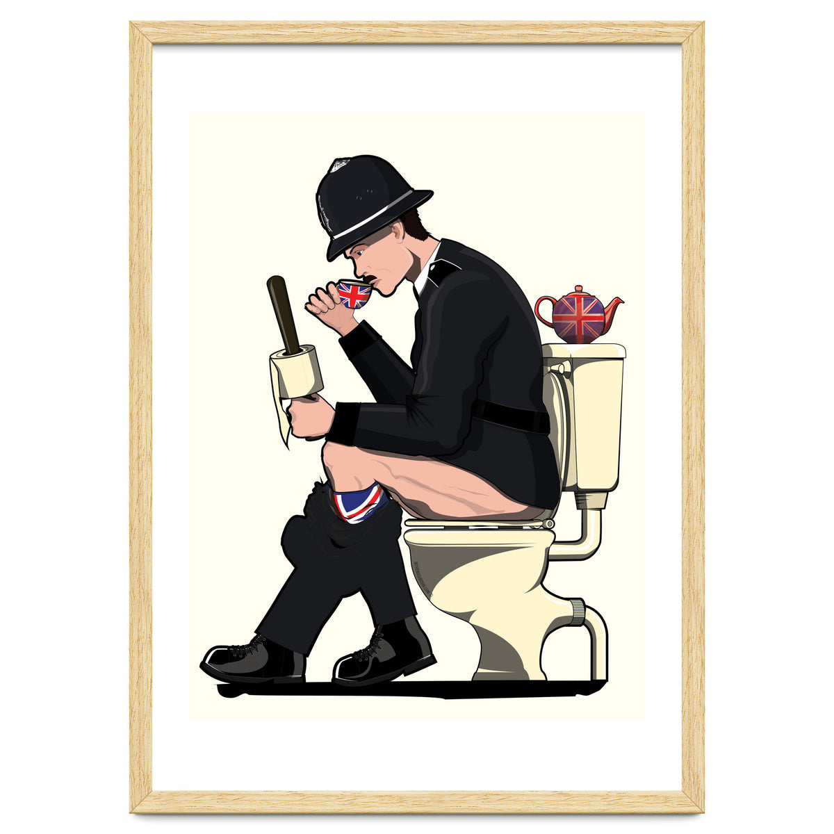 British Policeman on the Toilet, funny bathroom humour