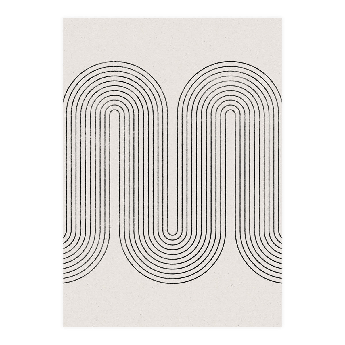 Mid-Century Modern No.28 - Woodblock Print (Print Only)