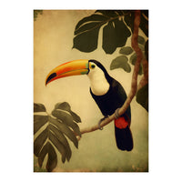 Toucan Vintage Jungle Painting (Print Only)