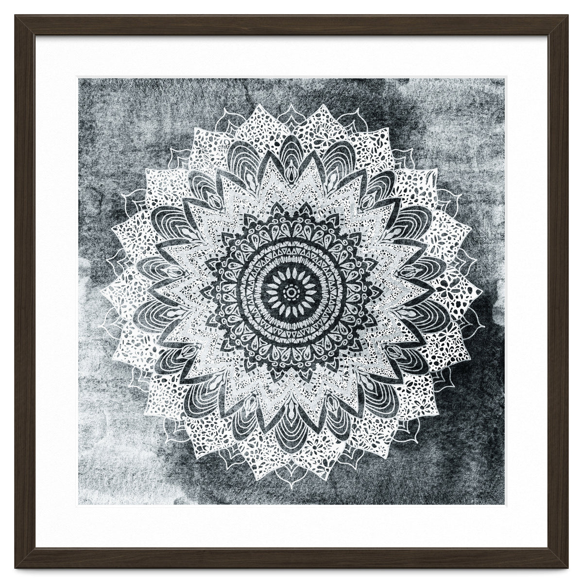 Bohochic Mandala In Gray