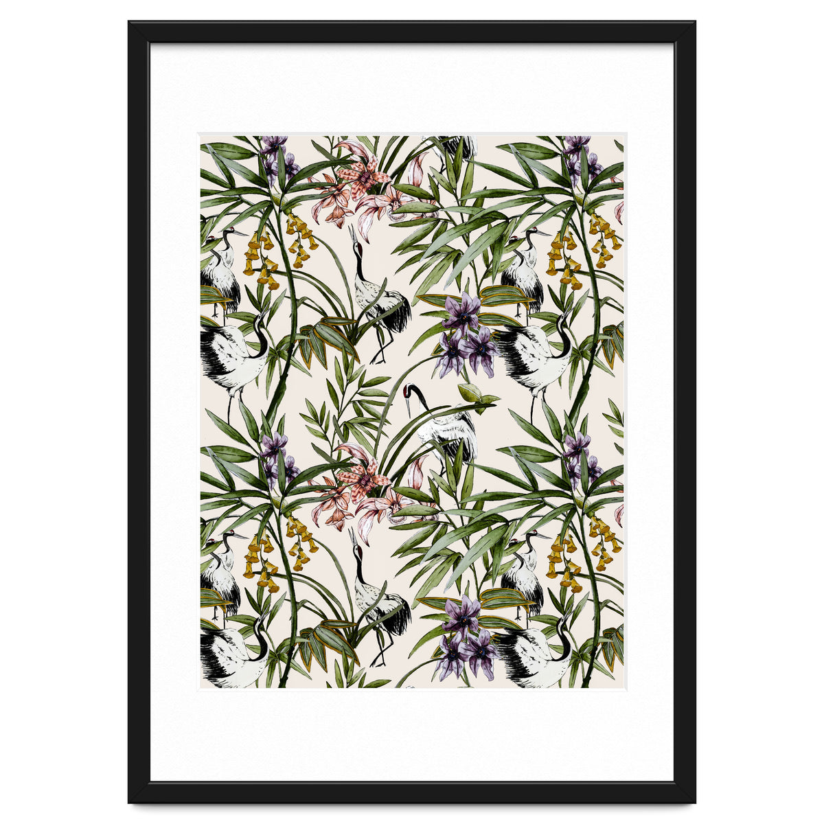 Asian crane pattern - 02