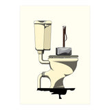 Thor's Hammer Mjolnir on the Toilet, funny bathroom humour (Print Only) thumbnail
