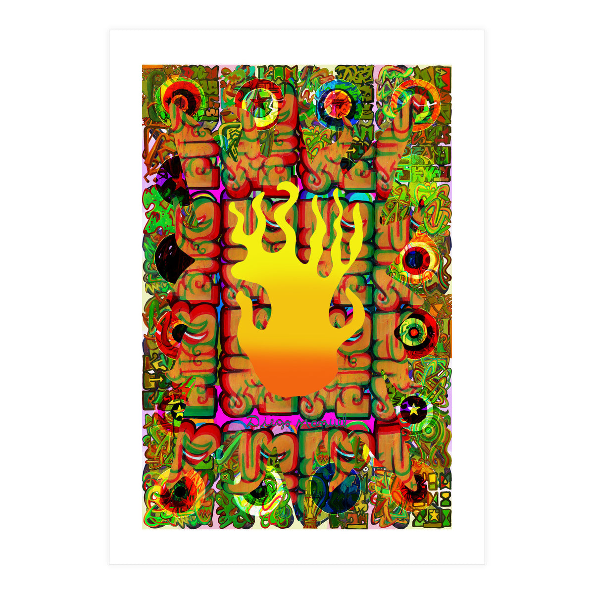 Fuego Y Graffiti 6 (Print Only)