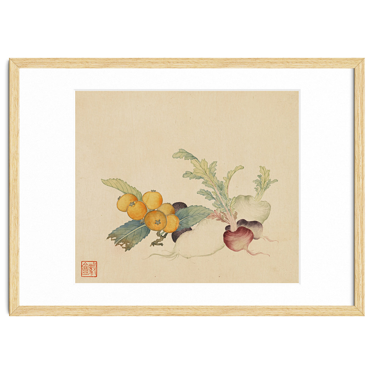 Wang Chengpi~flowers And Vegetables, Vegetables, Fruits, Loquat, White Radish, Carrot, Radish
