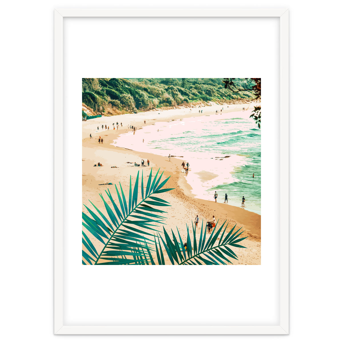 Beach Weekend | Pastel Ocean Sea Tropical Travel | Scenic Sand Palm People Boho Vacation
