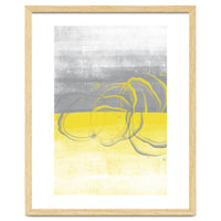 Abstract Painting No. 53 - Bubbles | Illuminating Yellow & Ultimate Grey