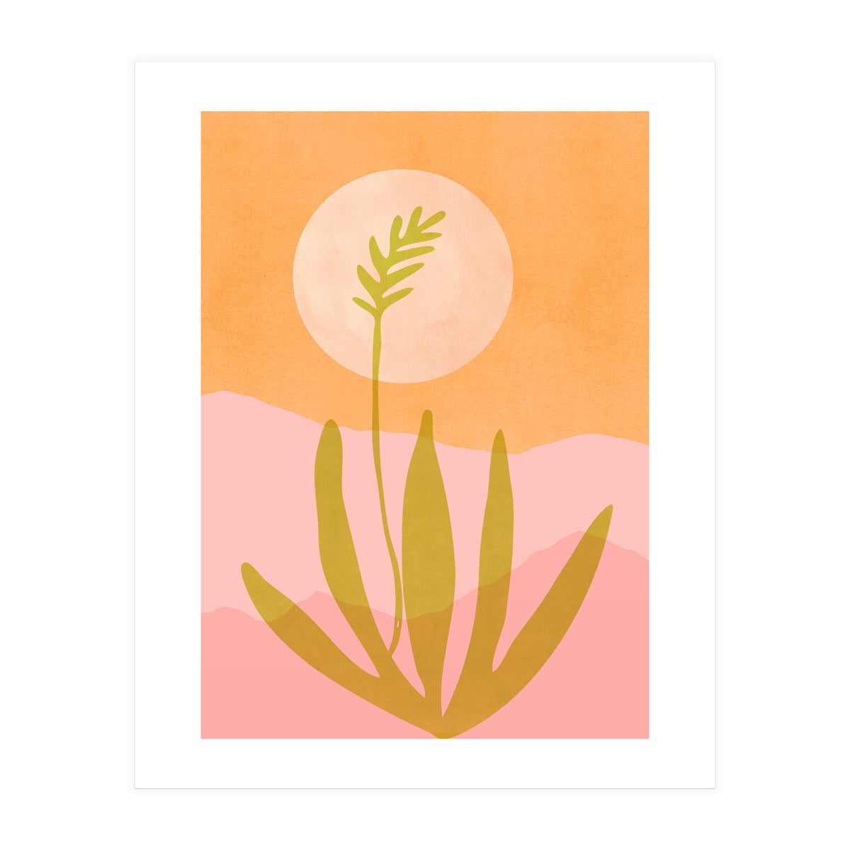 Desert Moon With Agave (Print Only)