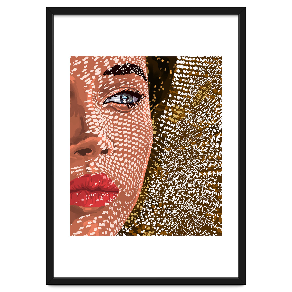 Under The Jute Hat, Bohemian Woman Fashion Painting