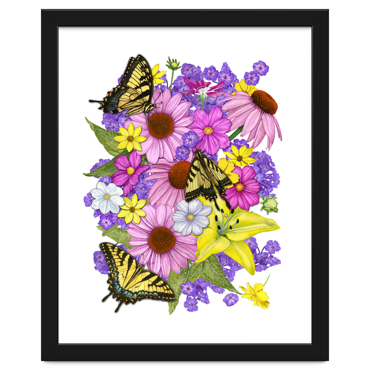 Corn Flowers and Swallowtails