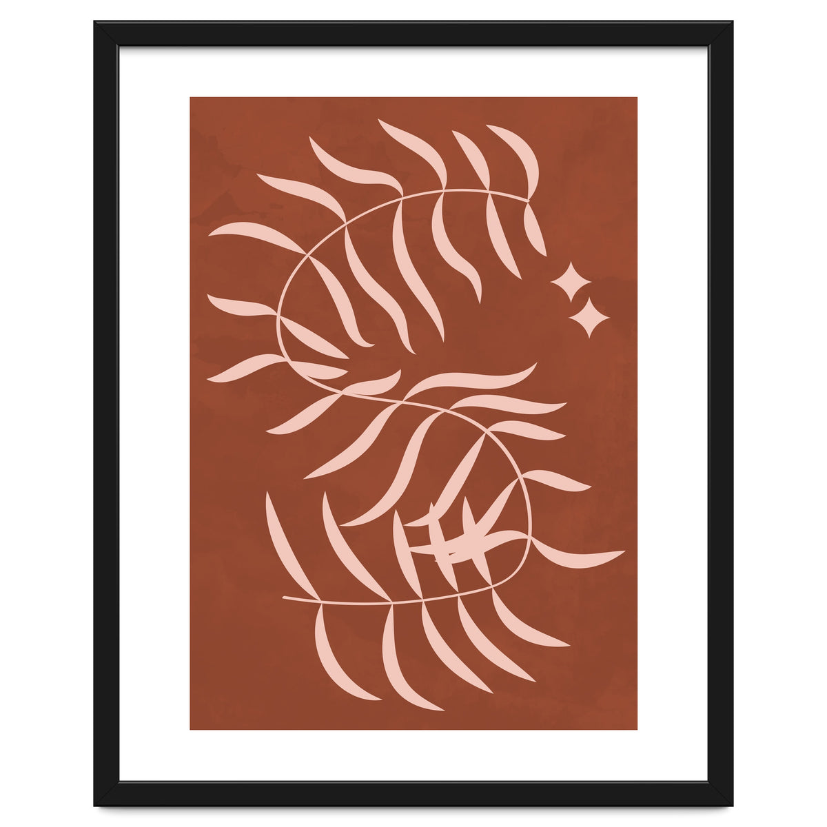 Botanical Palm Leaf Earthy Tones