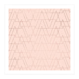 Modern Rose Gold Geometric Thin Triangles Blush Pink Abstract Pattern (Print Only) thumbnail