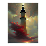 Lighthouse floating in the Sunset Clouds (Print Only) thumbnail