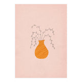 Pink and orange vase and plants (Print Only) thumbnail