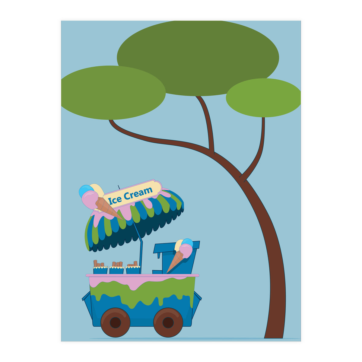 Ice Cream Stand (Print Only)