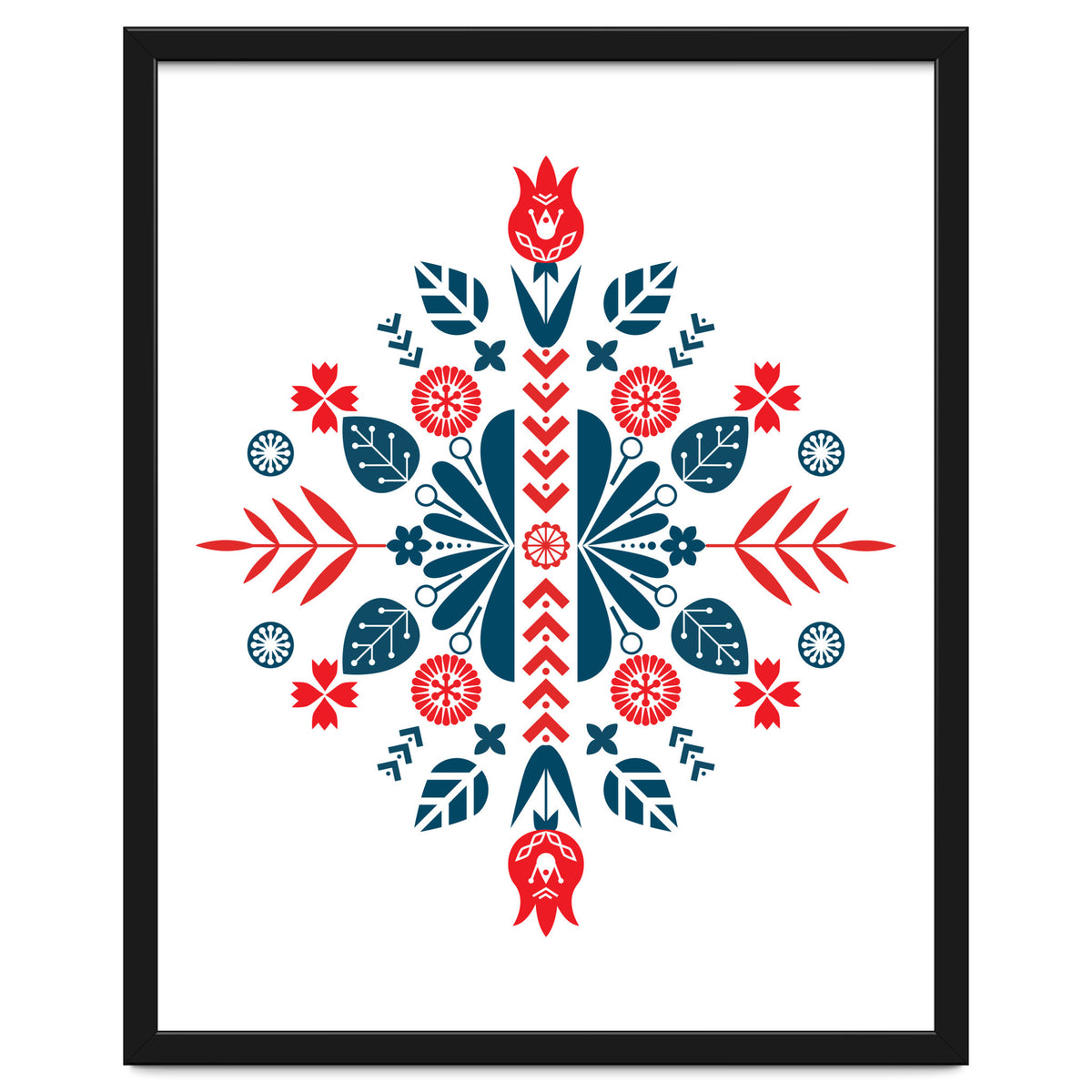 【おまけ付】 Scandinavian Folk Patterns Art Print by Nordic Print Studio アート・デザイン・音楽