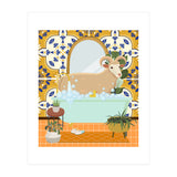 Ram Bathing in Moroccan Style Bathroom (Print Only) thumbnail