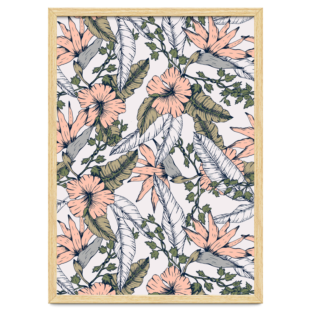 Tropical pattern pastel