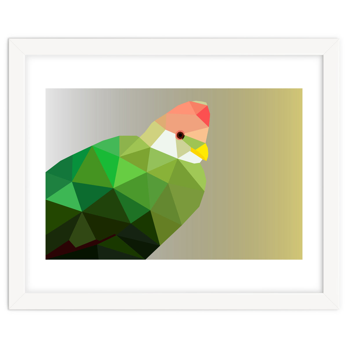 Red Crested Turaco Low Poly Art