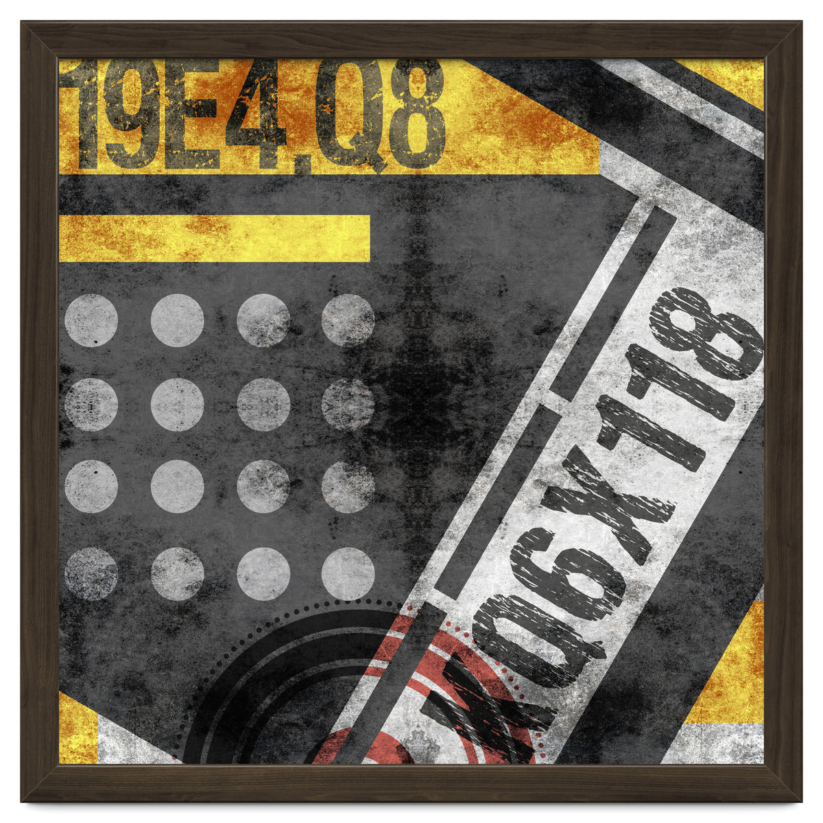 Abstract Industrial Black And Yellow