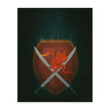 Heraldic dragon and cutlasses (Print Only) thumbnail