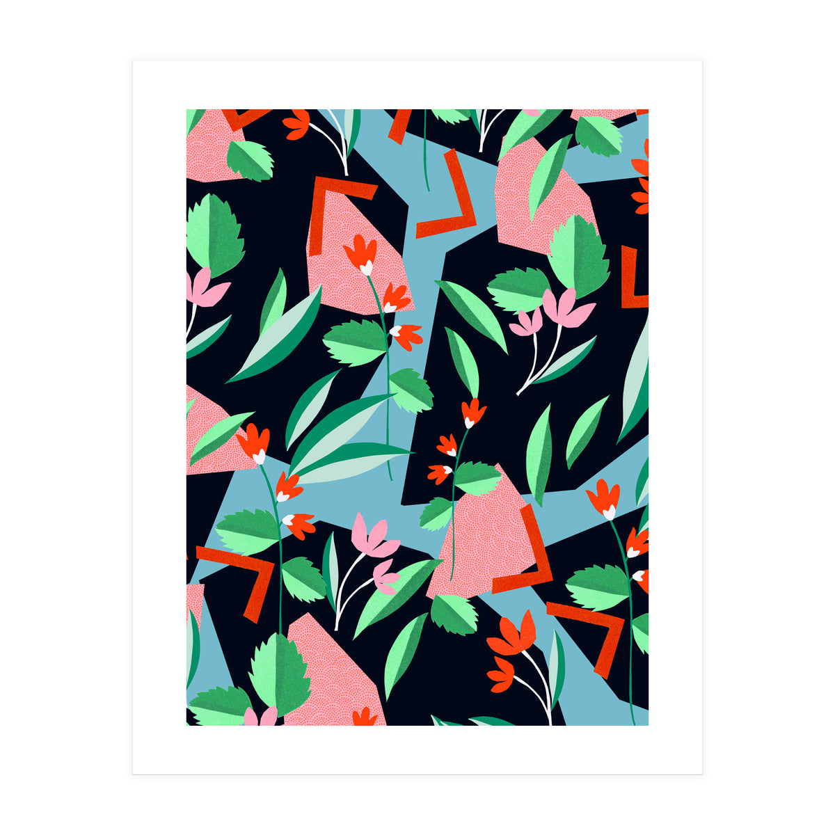 geometric flower (Print Only)