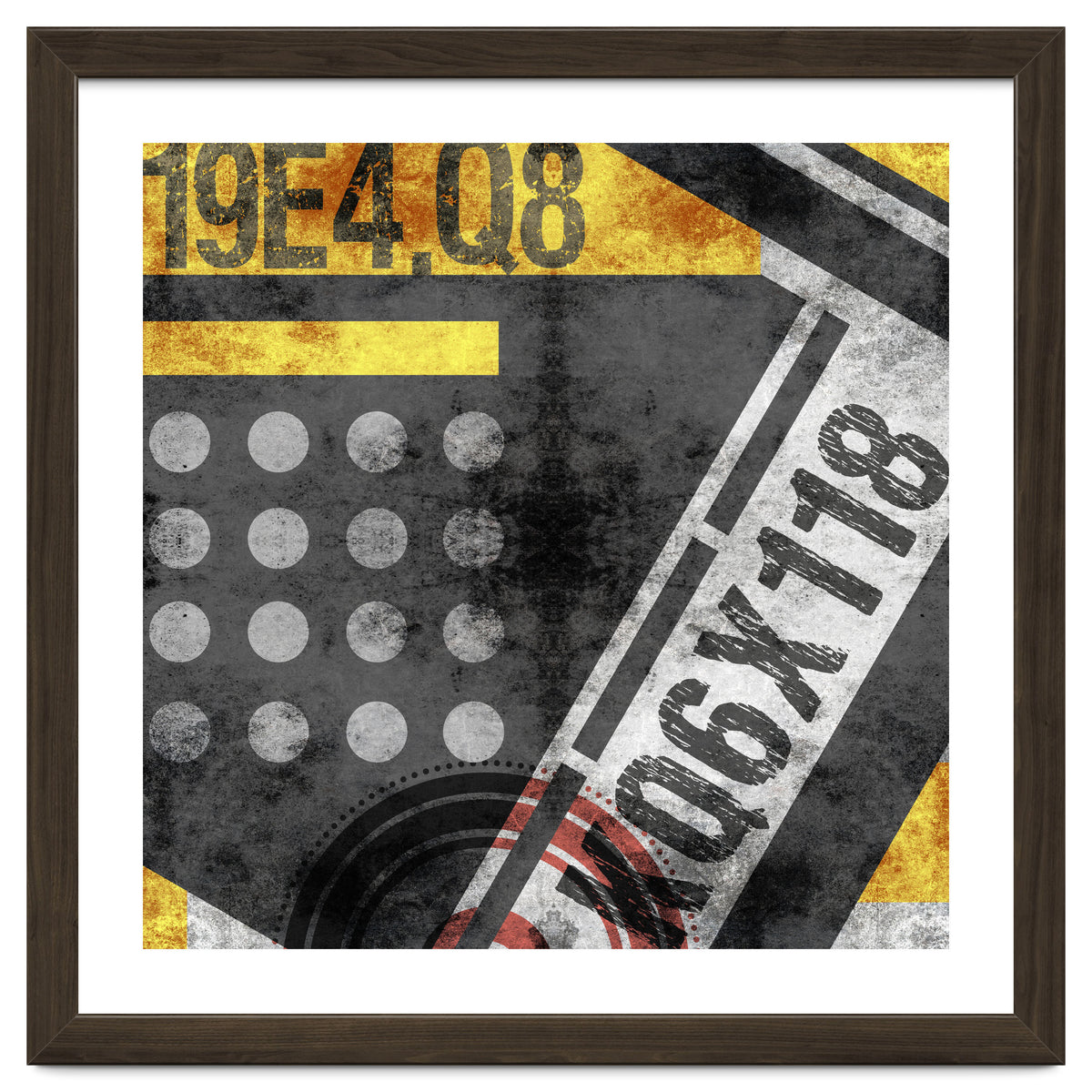 Abstract Industrial Black And Yellow