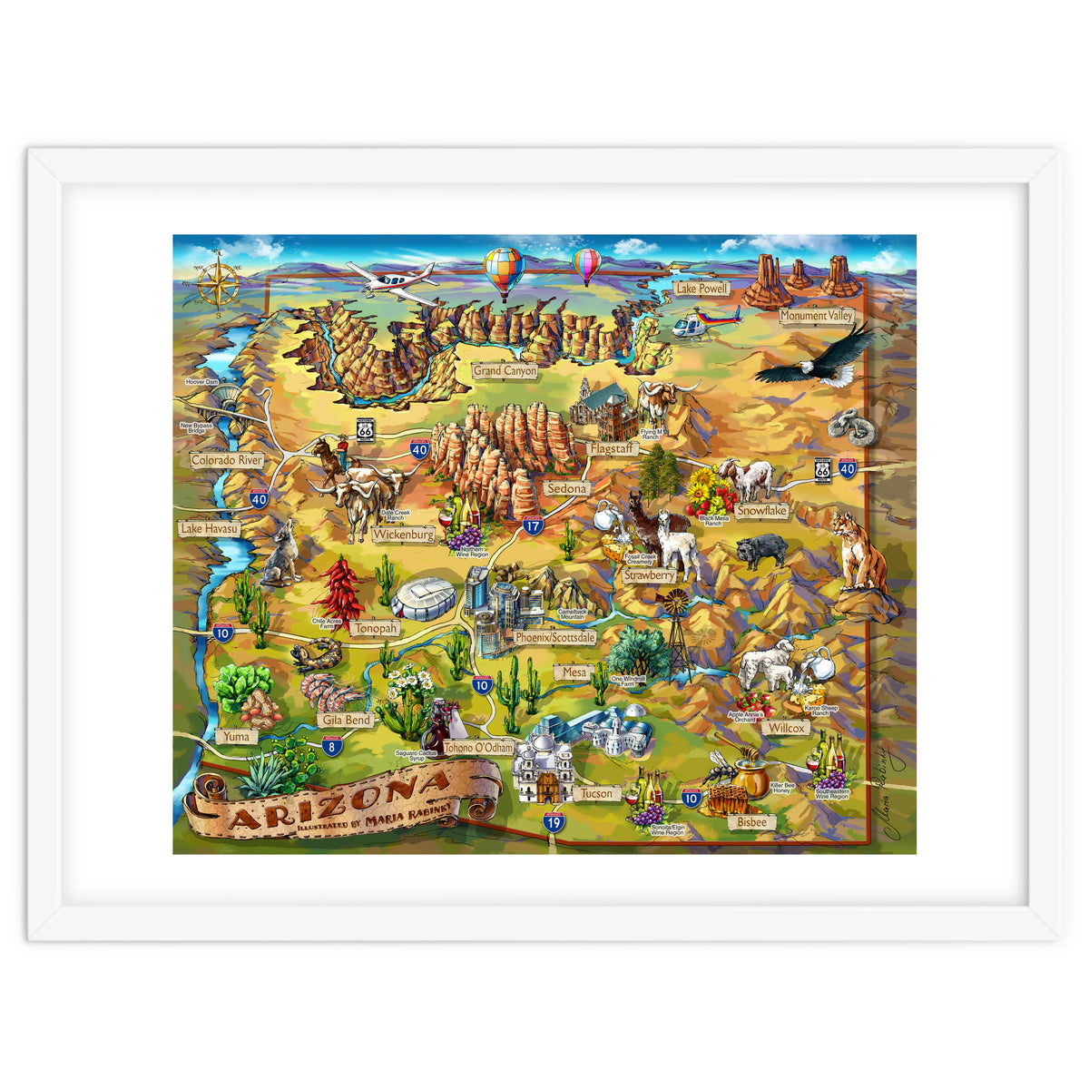 Arizona Illustrated Map