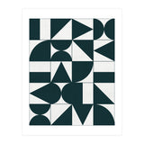 My Favorite Geometric Patterns No.17 - Green Tinted Navy Blue (Print Only) thumbnail