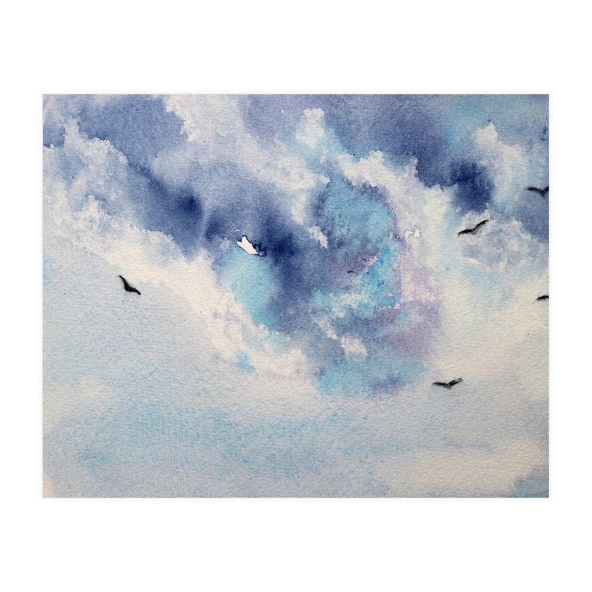 Dramatic sky || watercolor (Print Only)