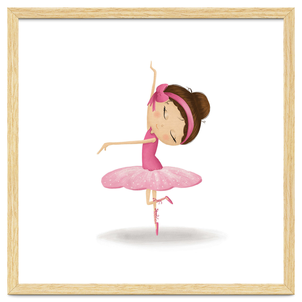 Adorable Twirling Ballerina Nursery Print