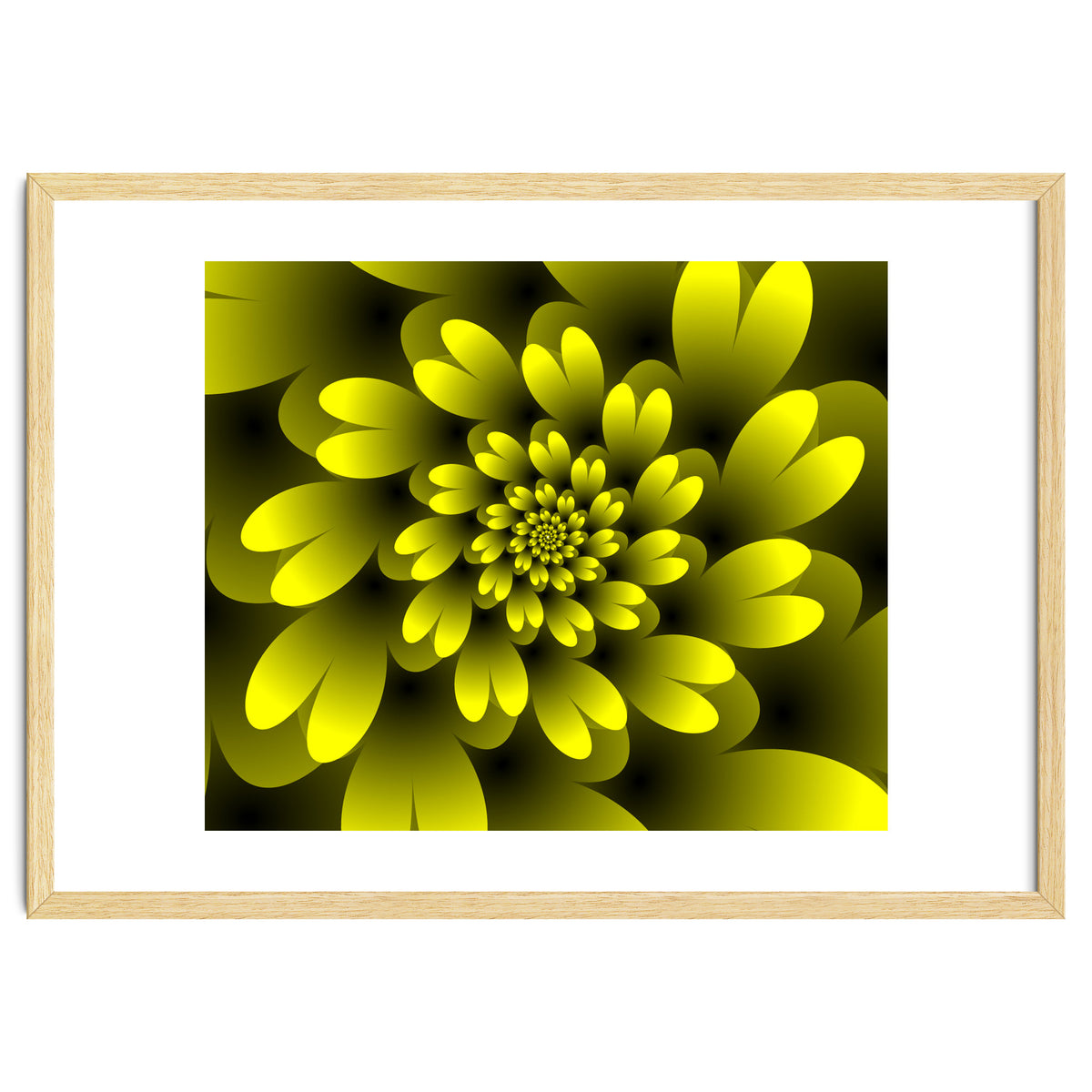 Yellow Floral Satin Wallpaper