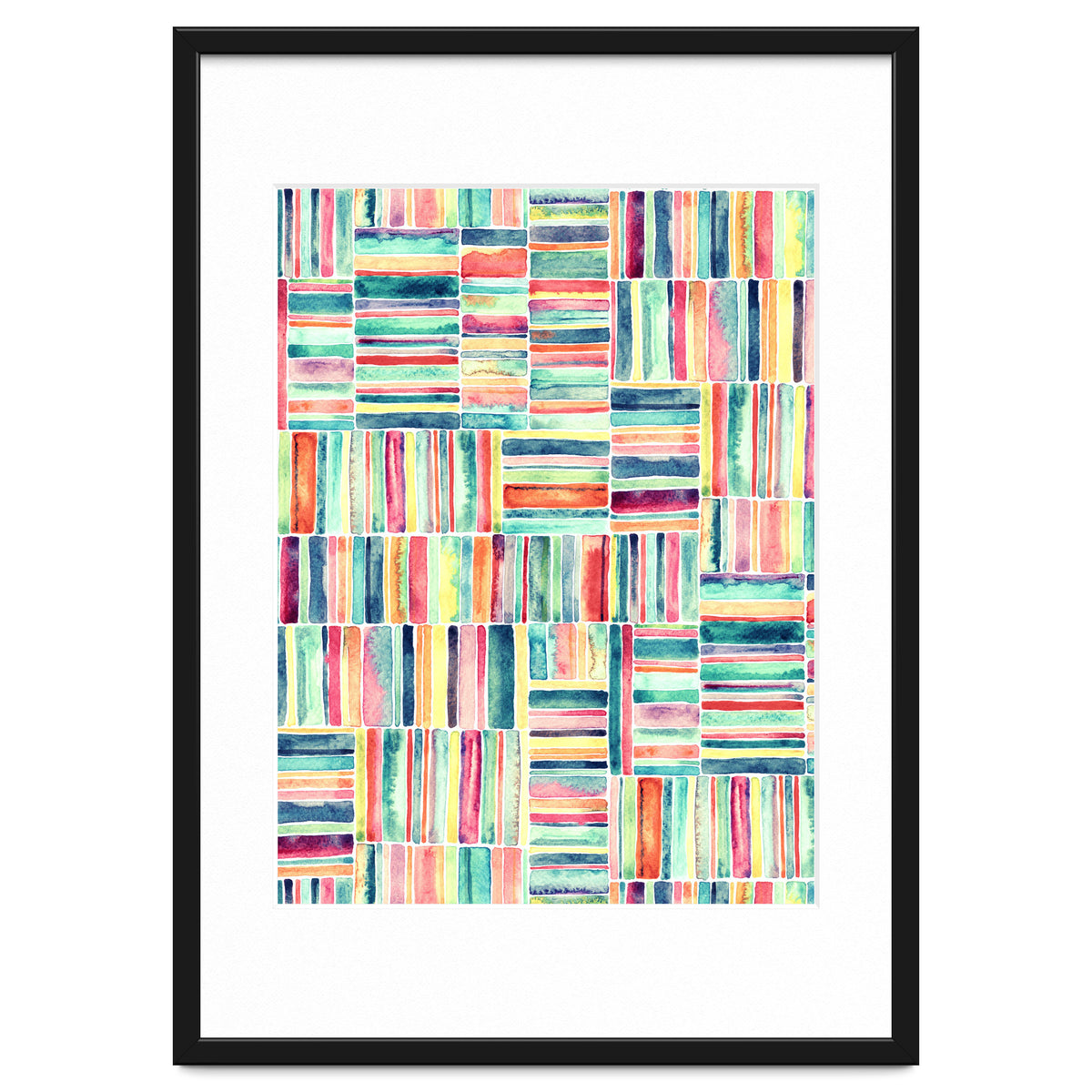 Retro Beach Chair Pastel Watercolor Stripes