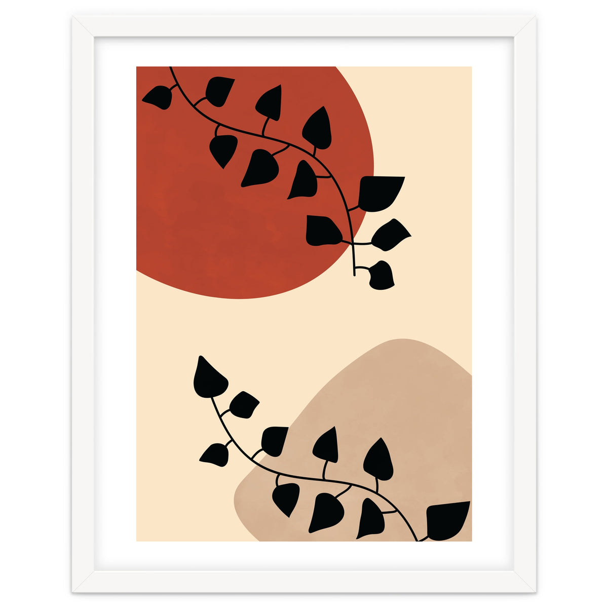 Abstract Boho Botanical Pothos Leaf