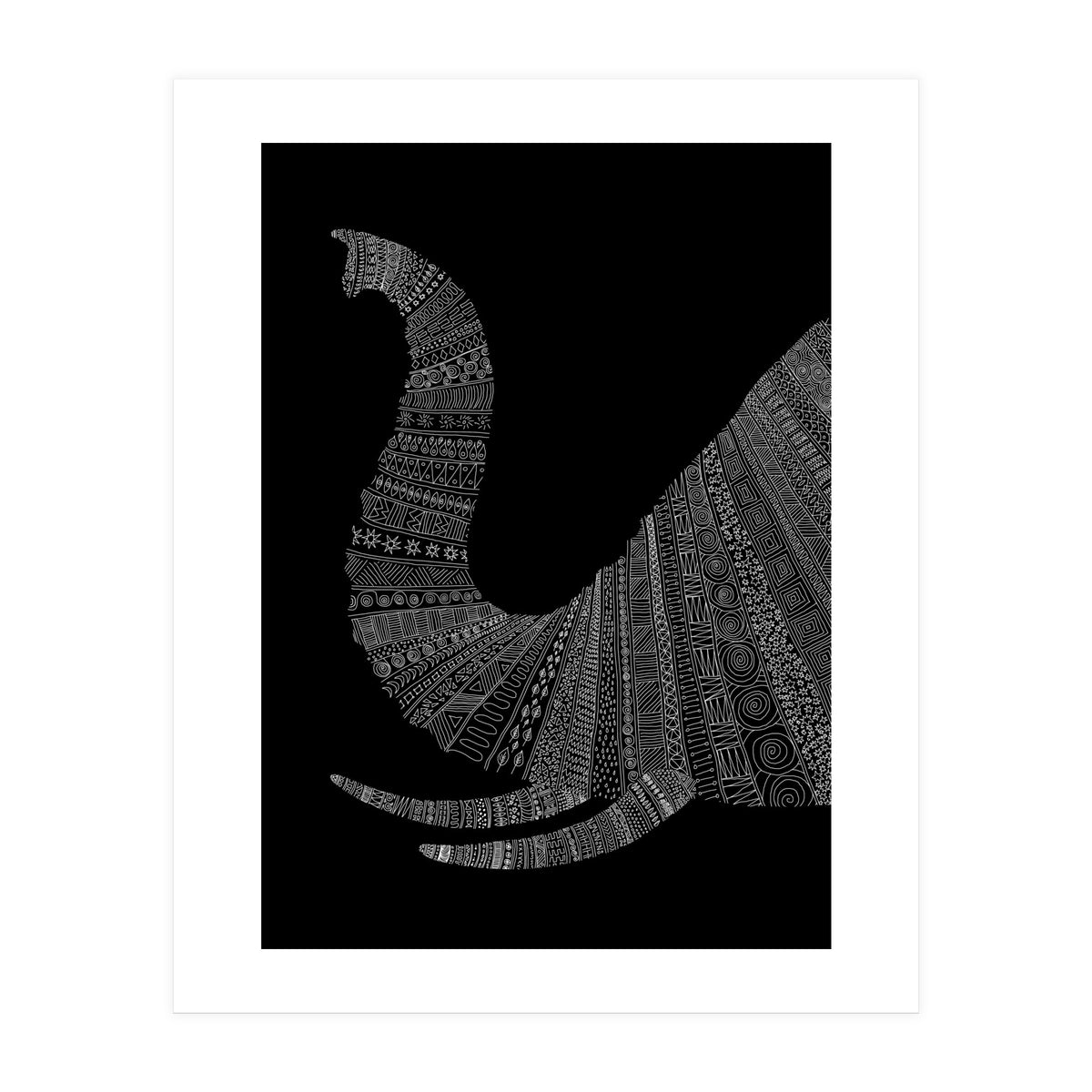 Elephant (on Black) (Print Only)