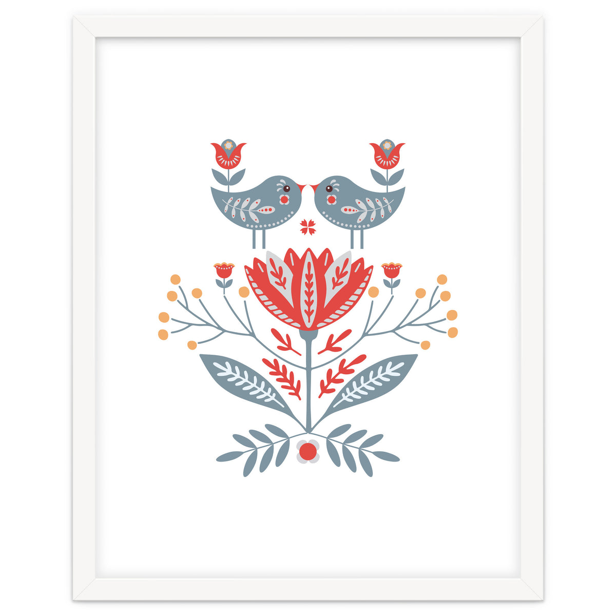 Scandinavian Folk Birds & Flowers