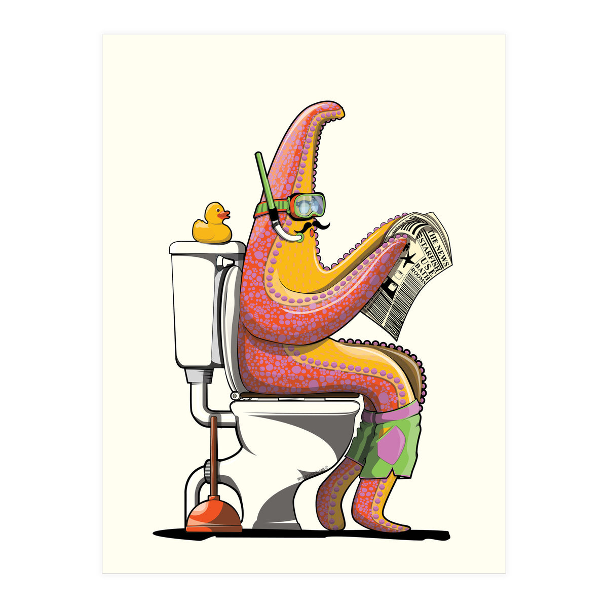 Starfish on the Toilet (Print Only)