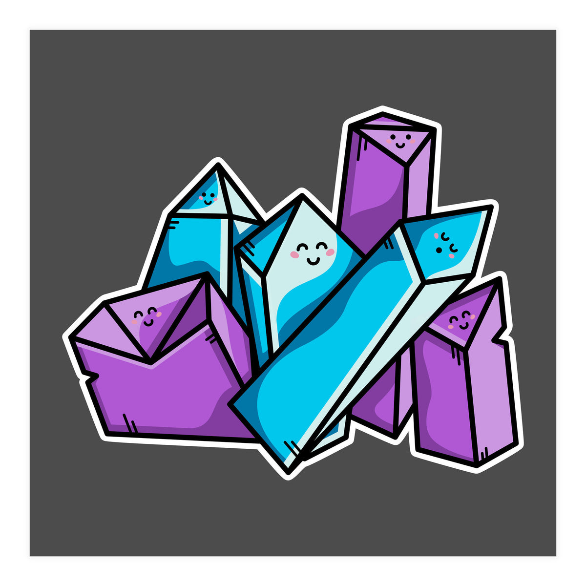 Kawaii Cute Crystals (Print Only)