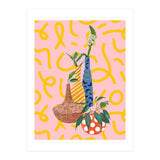 Modern Botanicals, Abstract Plant Pots, Quirky Nature Bohemian, Contemporary Decor (Print Only) thumbnail