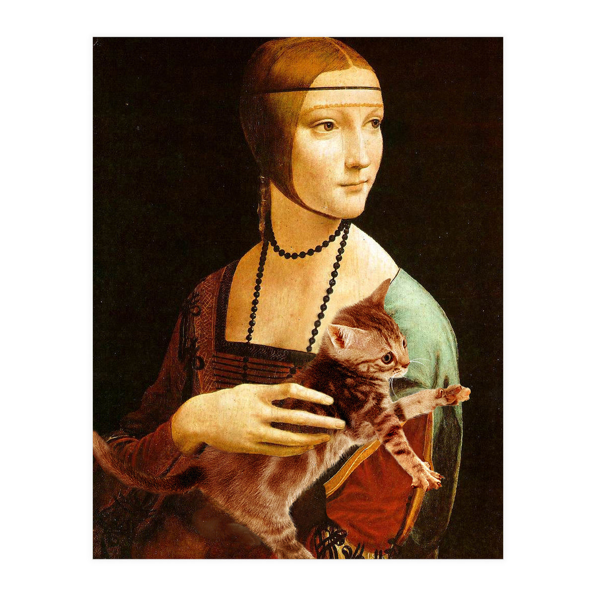 Lady With A Kitten (Print Only)