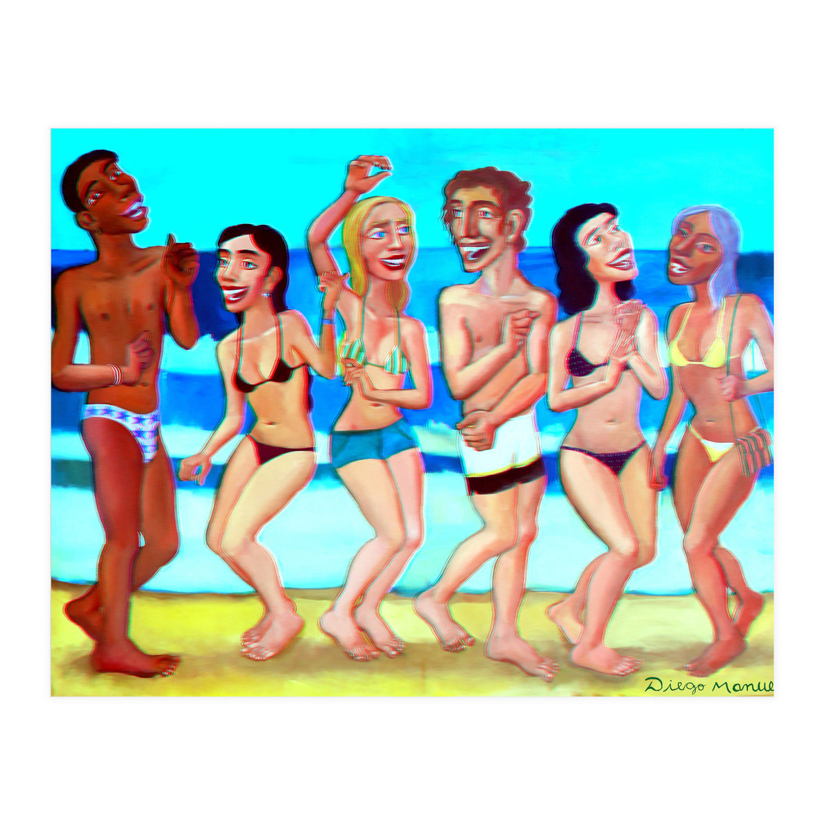 Fiesta En La Playa 4 2 (Print Only)