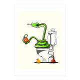 Snake on the Toilet, funny Bathroom humour (Print Only) thumbnail