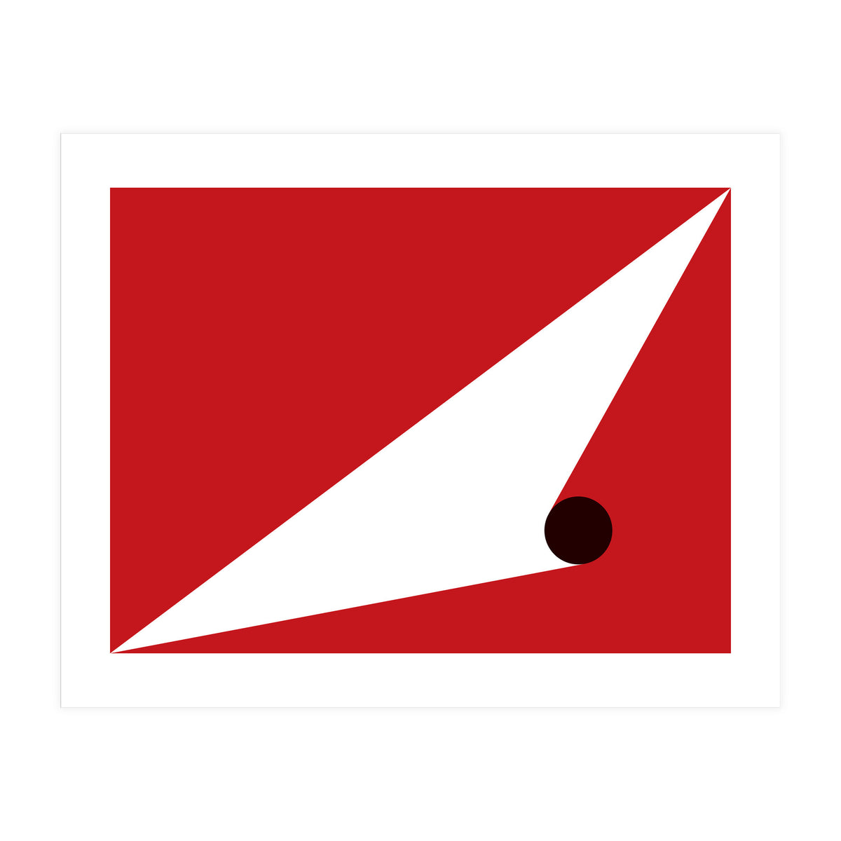 Geometric Shapes No. 71 - red, white & black (Print Only)
