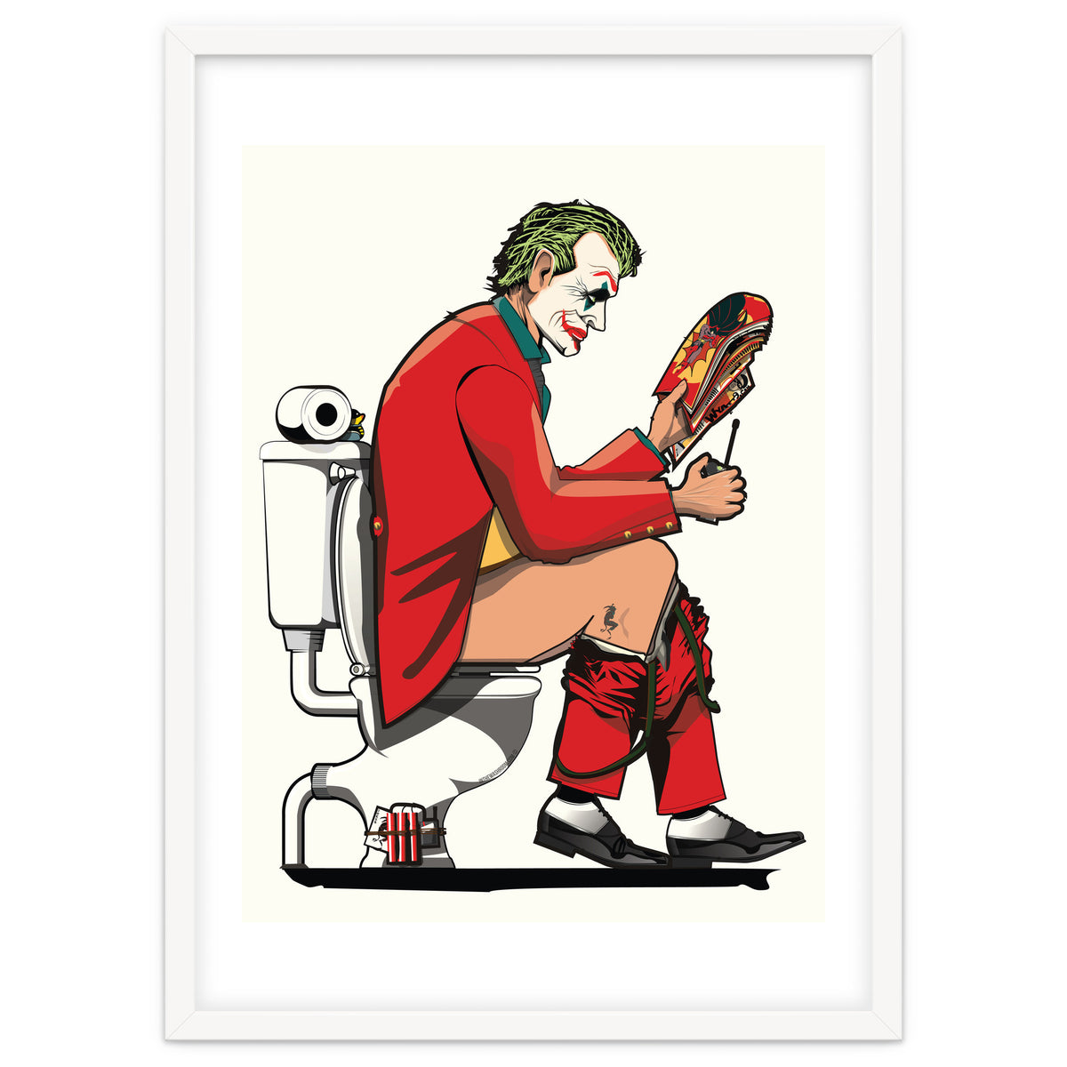 Joker on the Toilet, funny Bathroom Humour
