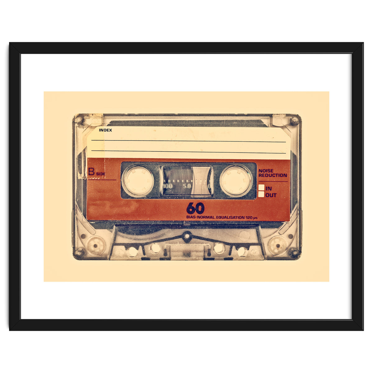 The retro audio compact cassette