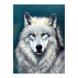 The Wolf, Animal Portrait Painting, Wildlife Forest Jungle Dog, Mystery Eclectic Rustic (Print Only) thumbnail