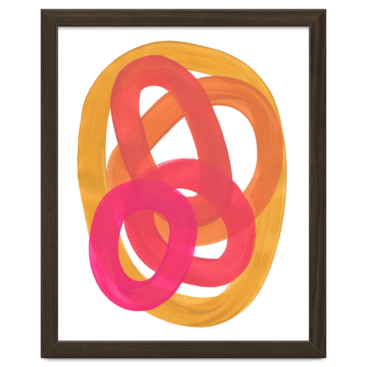 Warm Candy Colors Magenta Yellow Nesting Circles Ombre