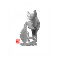 Chat Gris (Print Only)