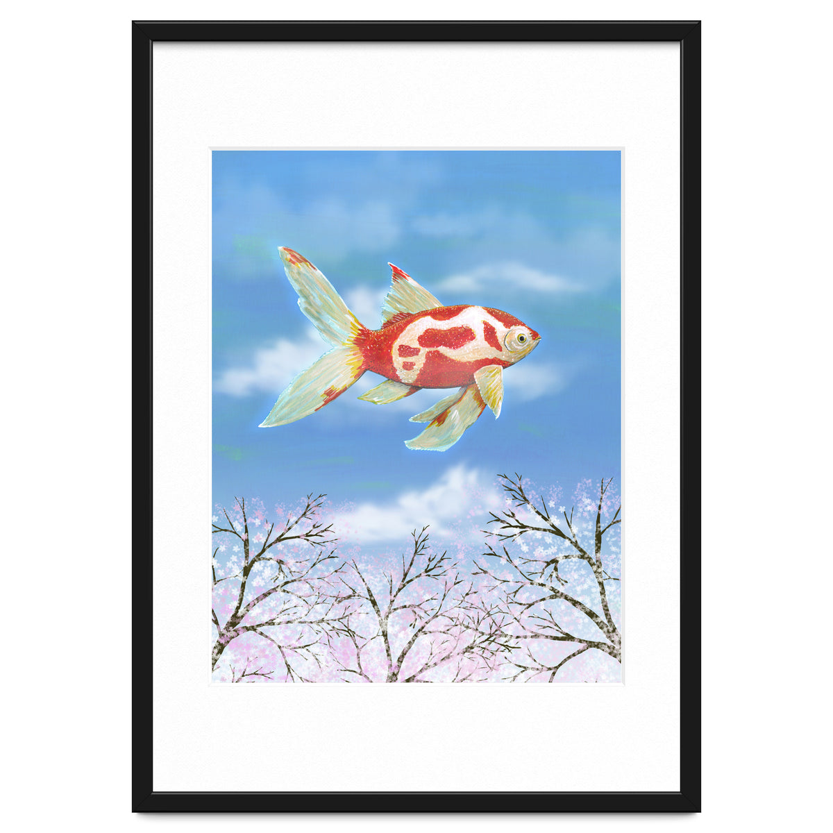 Flying goldfish