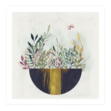 Flowers and leaves in a simple basket (Print Only) thumbnail