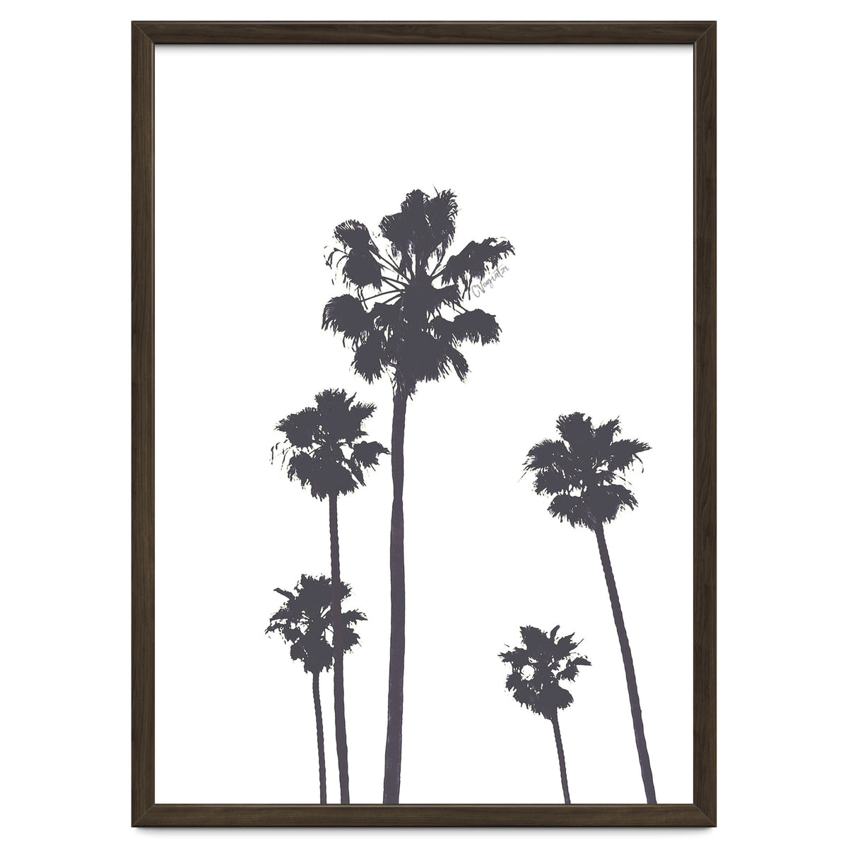 Palms & Sunset-Minimal B&W 2